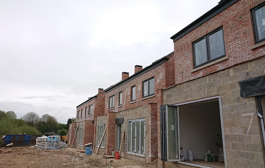 installation of the water mist system in a development plot.